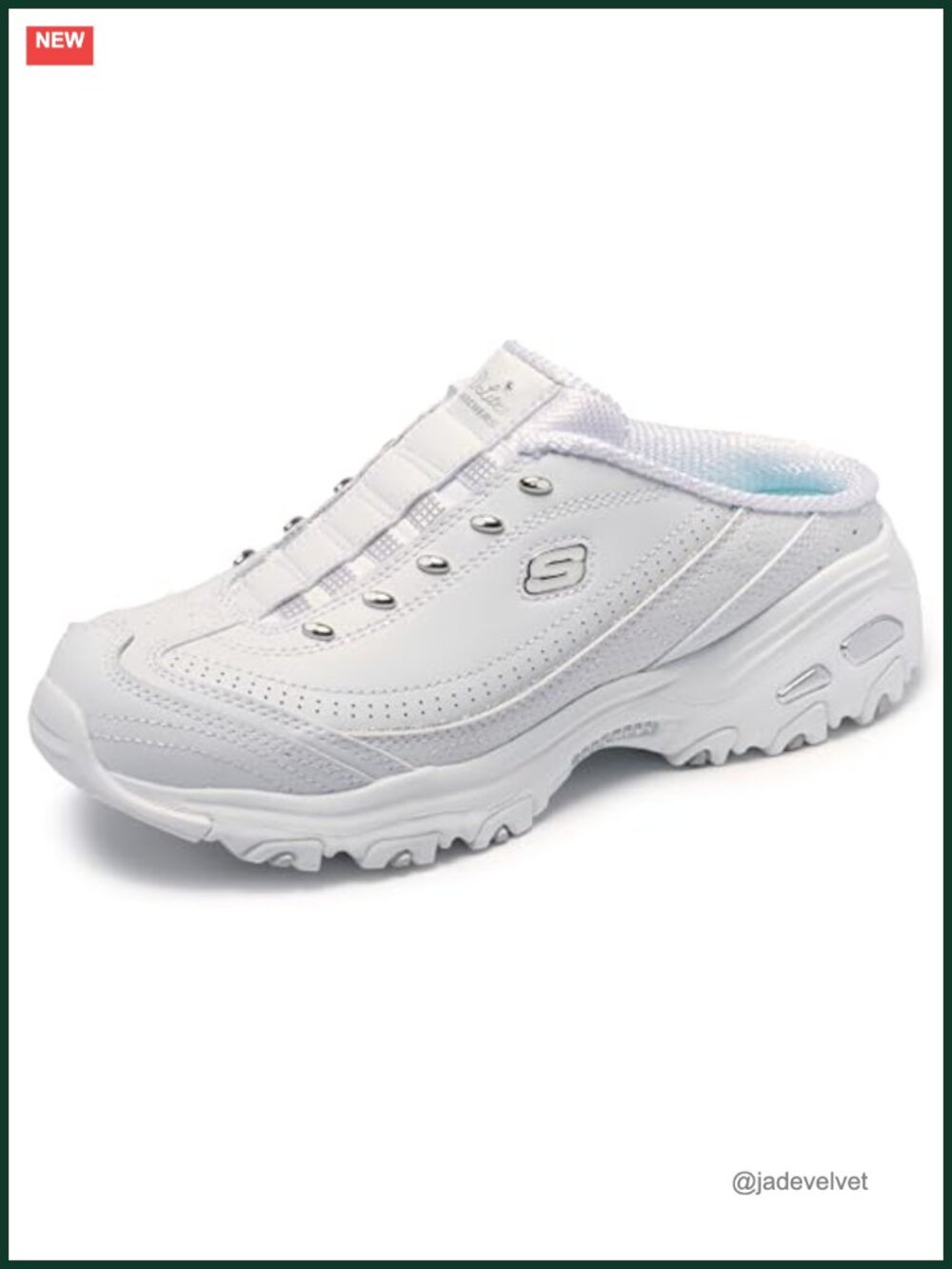 Skechers D'Lites Slip-On Sneaker Leather Casual Women Shoes